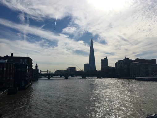 View of the Shard from Millennium Bridge