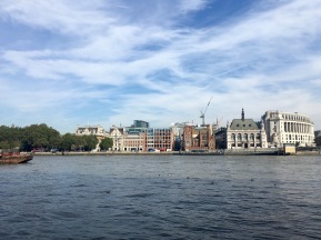 View from the South bank across the Thames