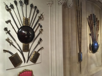 Swords hanging on the wall